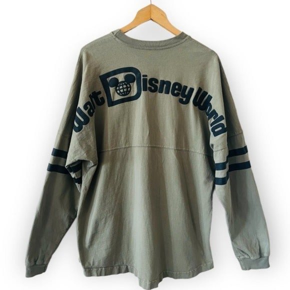 Disney Other - WALT DISNEY WORLD Spirit Jersey Sage Green Crewneck Long Sleeve Size L